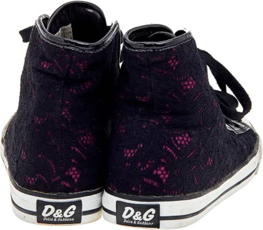 Dolce & Gabbana Pre-owned Lace sneakers Black Dames