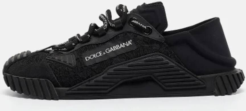 Dolce & Gabbana Pre-owned Lace sneakers Black Heren