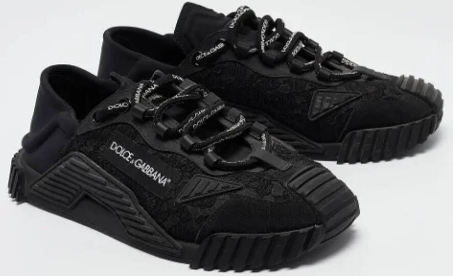 Dolce & Gabbana Pre-owned Lace sneakers Black Heren