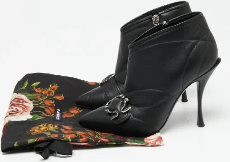 Dolce & Gabbana Pre-owned Leather boots Black Dames