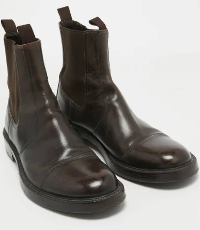 Dolce & Gabbana Pre-owned Leather boots Brown Dames