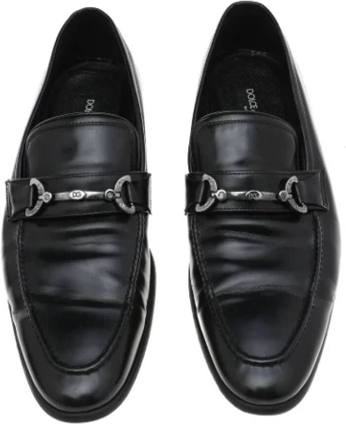 Dolce & Gabbana Pre-owned Leather flats Black Dames