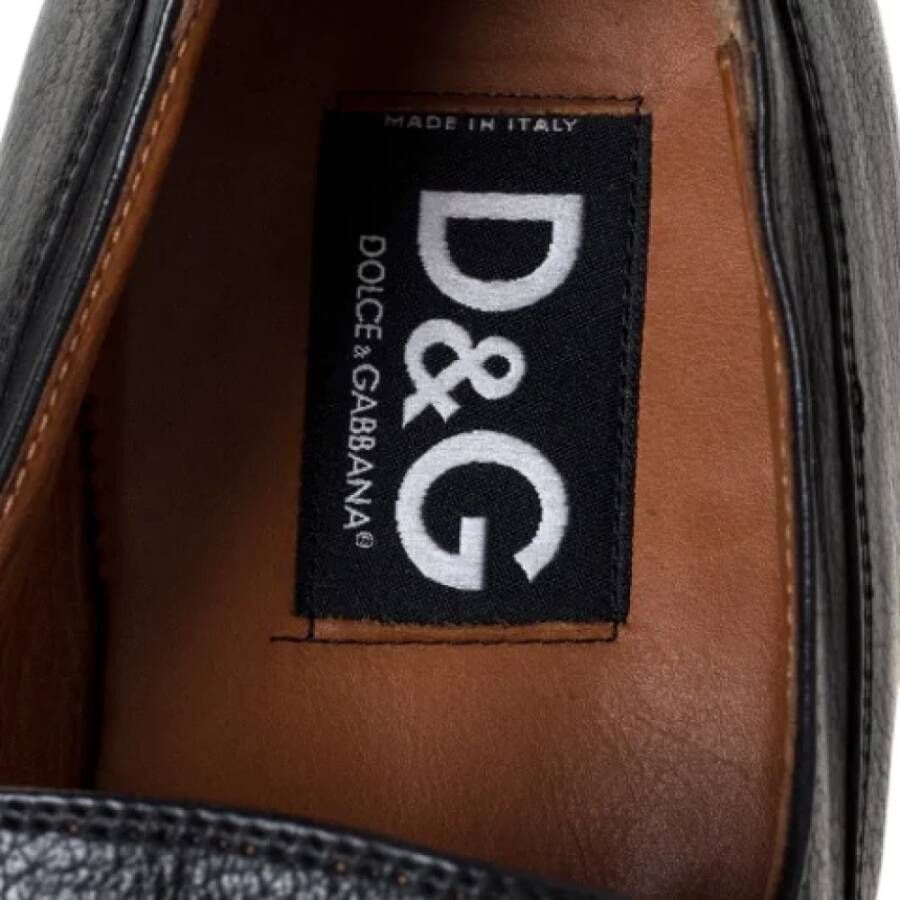 Dolce & Gabbana Pre-owned Leather flats Black Dames