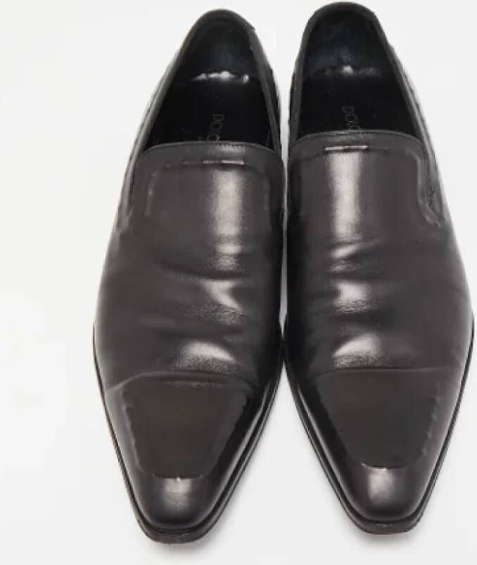 Dolce & Gabbana Pre-owned Leather flats Black Dames