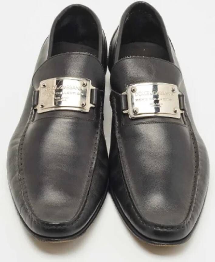 Dolce & Gabbana Pre-owned Leather flats Black Dames