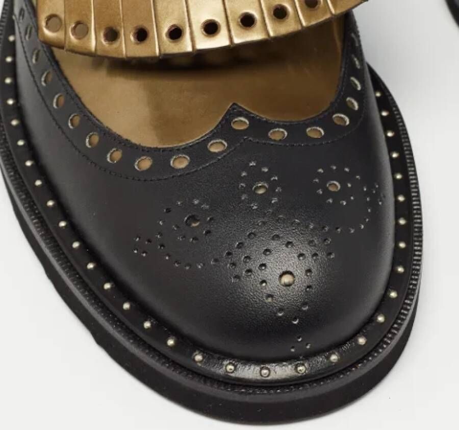 Dolce & Gabbana Pre-owned Leather flats Black Heren