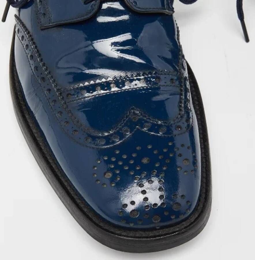 Dolce & Gabbana Pre-owned Leather flats Blue Dames