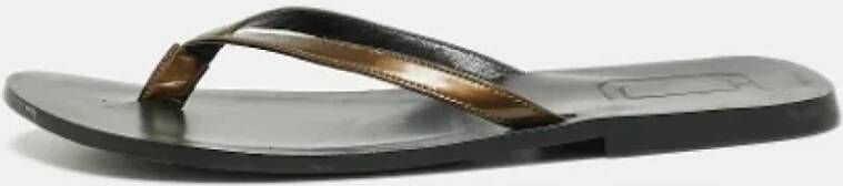 Dolce & Gabbana Pre-owned Leather flats Brown Dames