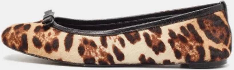Dolce & Gabbana Pre-owned Leather flats Brown Dames