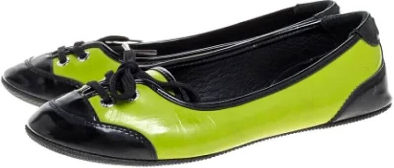 Dolce & Gabbana Pre-owned Leather flats Green Dames