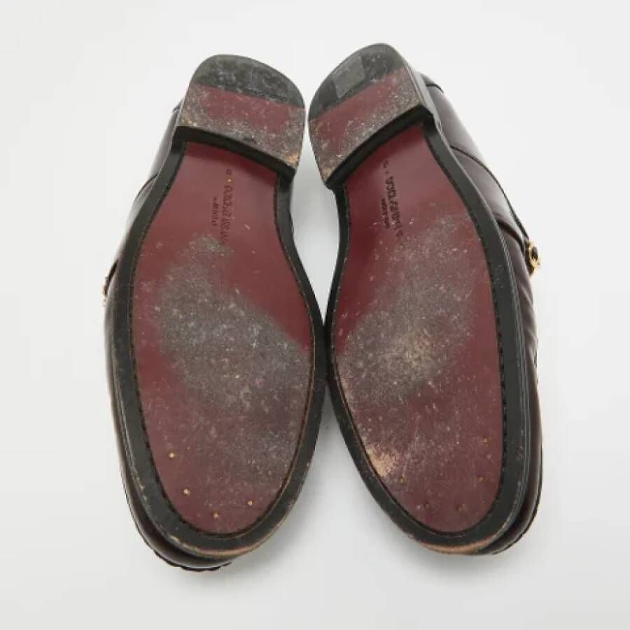 Dolce & Gabbana Pre-owned Leather flats Red Heren