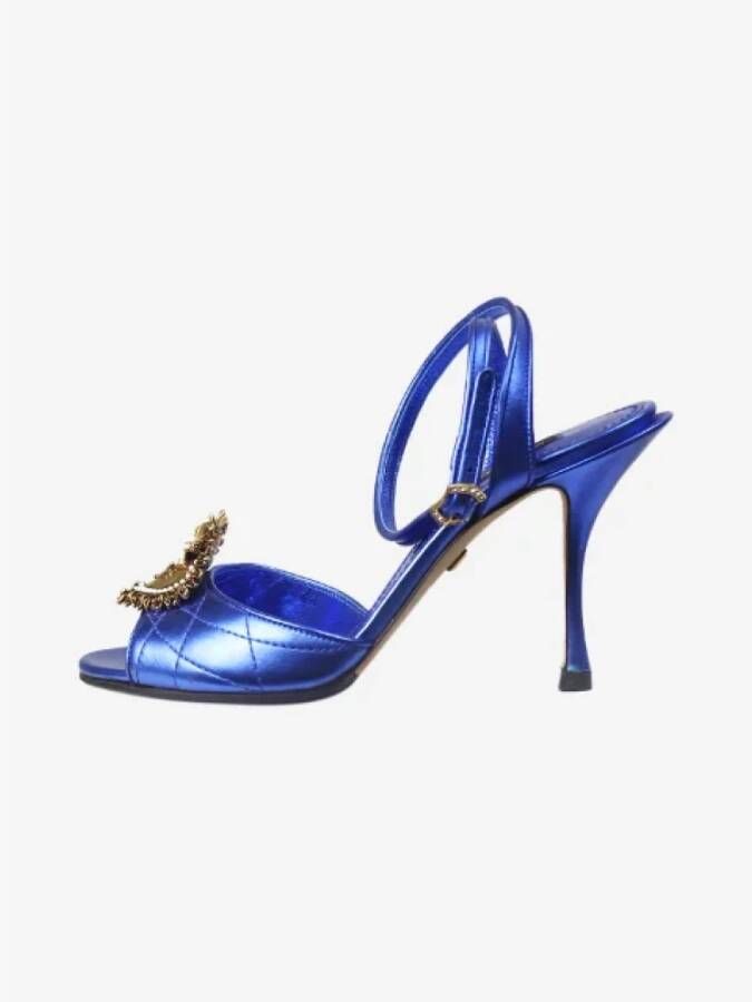 Dolce & Gabbana Pre-owned Leather heels Blue Dames