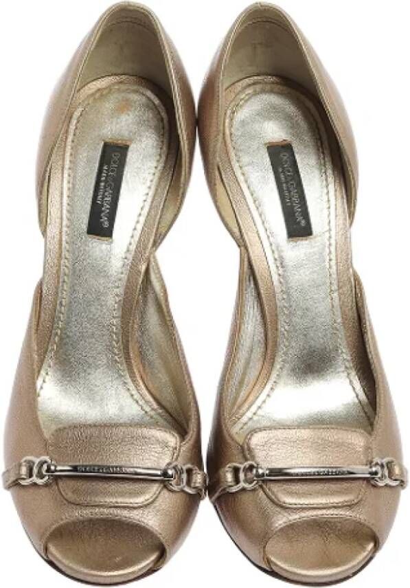 Dolce & Gabbana Pre-owned Leather heels Gray Dames