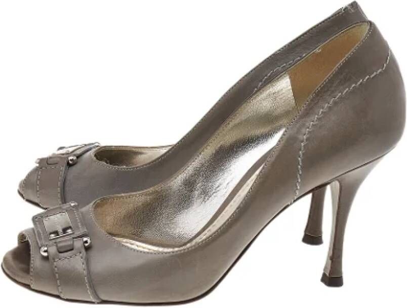 Dolce & Gabbana Pre-owned Leather heels Gray Dames