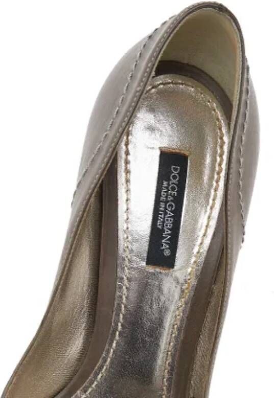 Dolce & Gabbana Pre-owned Leather heels Gray Dames