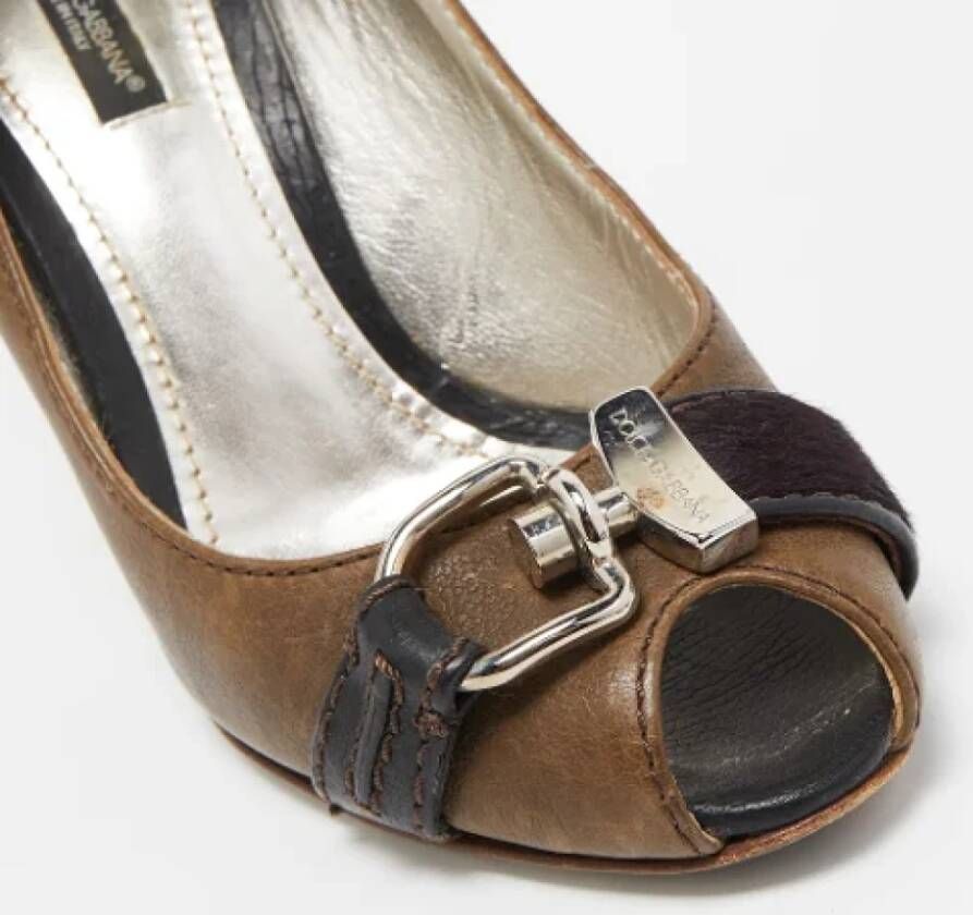 Dolce & Gabbana Pre-owned Leather heels Green Dames