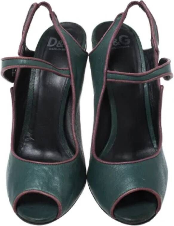 Dolce & Gabbana Pre-owned Leather heels Green Dames