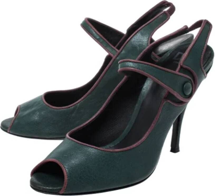 Dolce & Gabbana Pre-owned Leather heels Green Dames