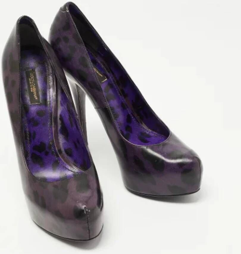 Dolce & Gabbana Pre-owned Leather heels Purple Dames