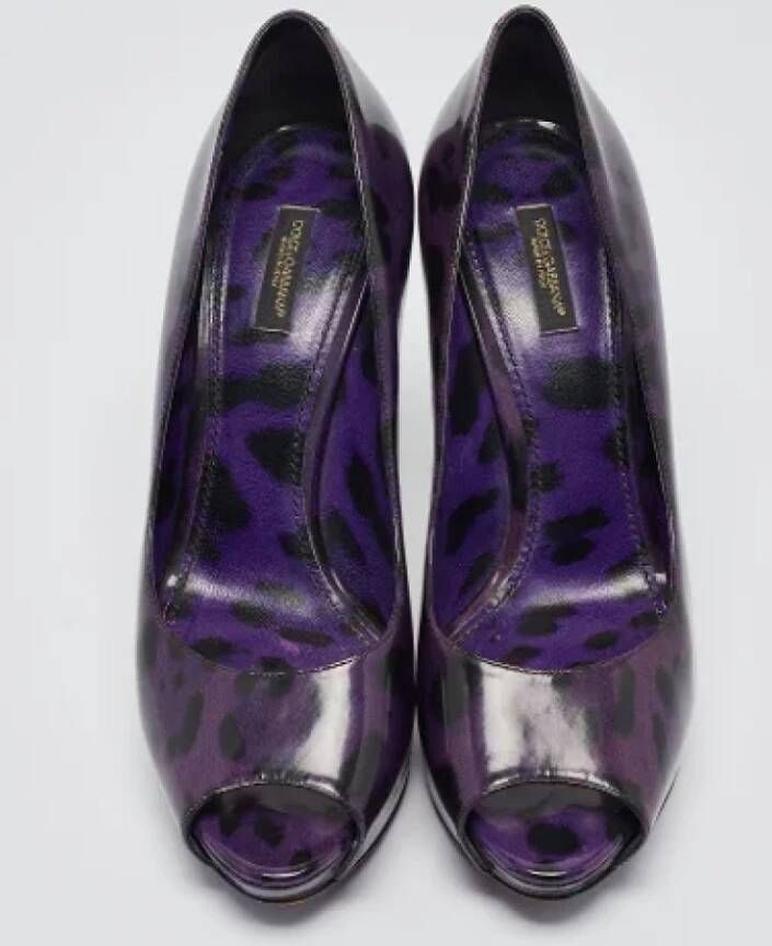 Dolce & Gabbana Pre-owned Leather heels Purple Dames