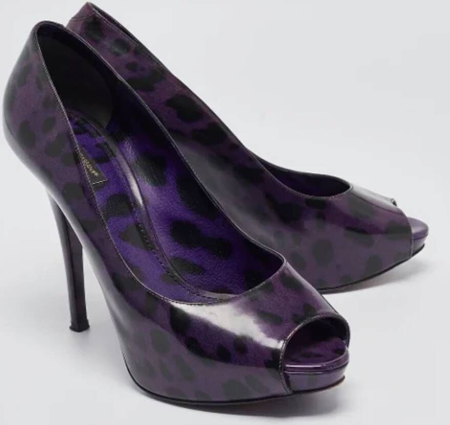 Dolce & Gabbana Pre-owned Leather heels Purple Dames