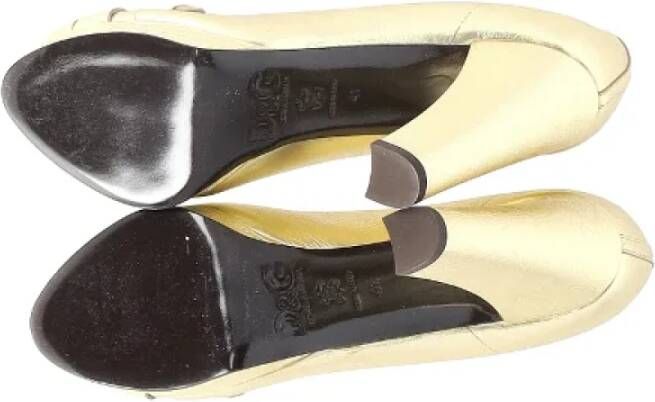 Dolce & Gabbana Pre-owned Leather heels Yellow Dames