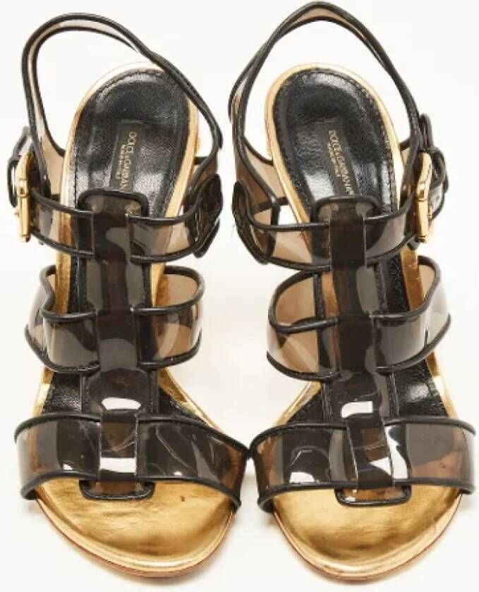 Dolce & Gabbana Pre-owned Leather sandals Black Dames