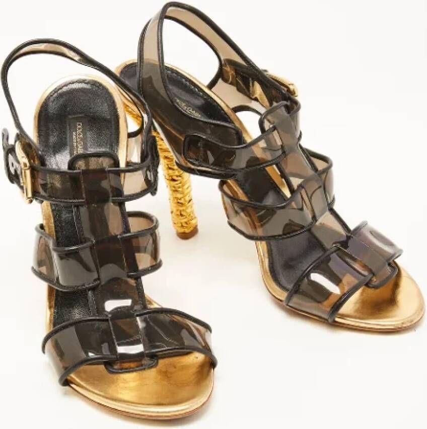 Dolce & Gabbana Pre-owned Leather sandals Black Dames