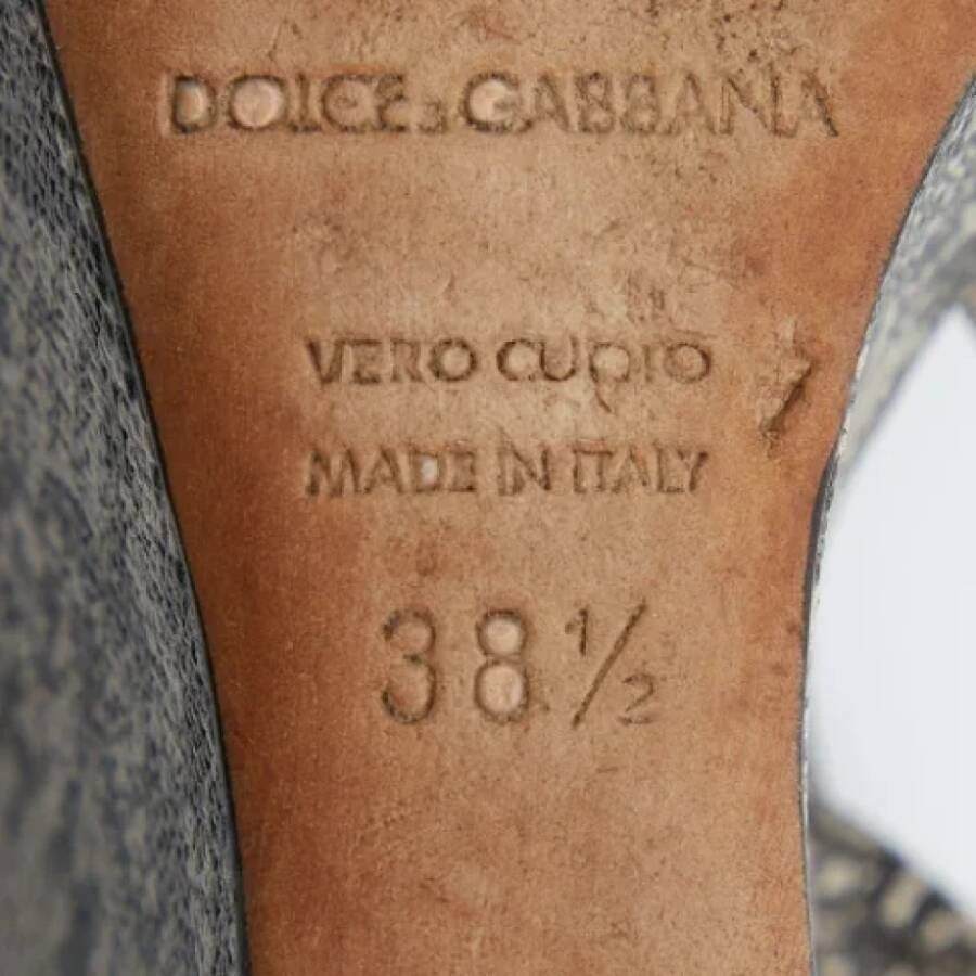 Dolce & Gabbana Pre-owned Leather sandals Black Dames