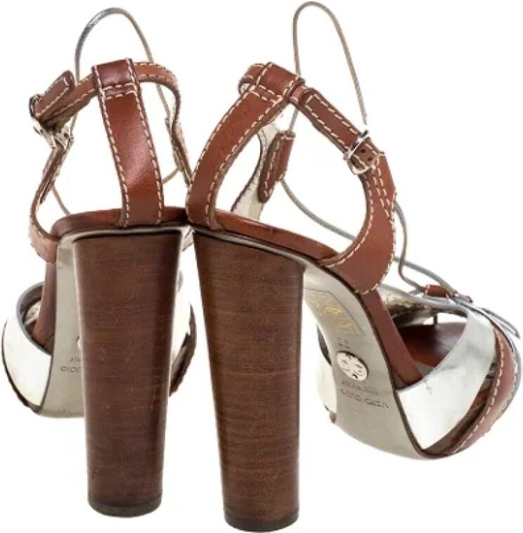 Dolce & Gabbana Pre-owned Leather sandals Brown Dames