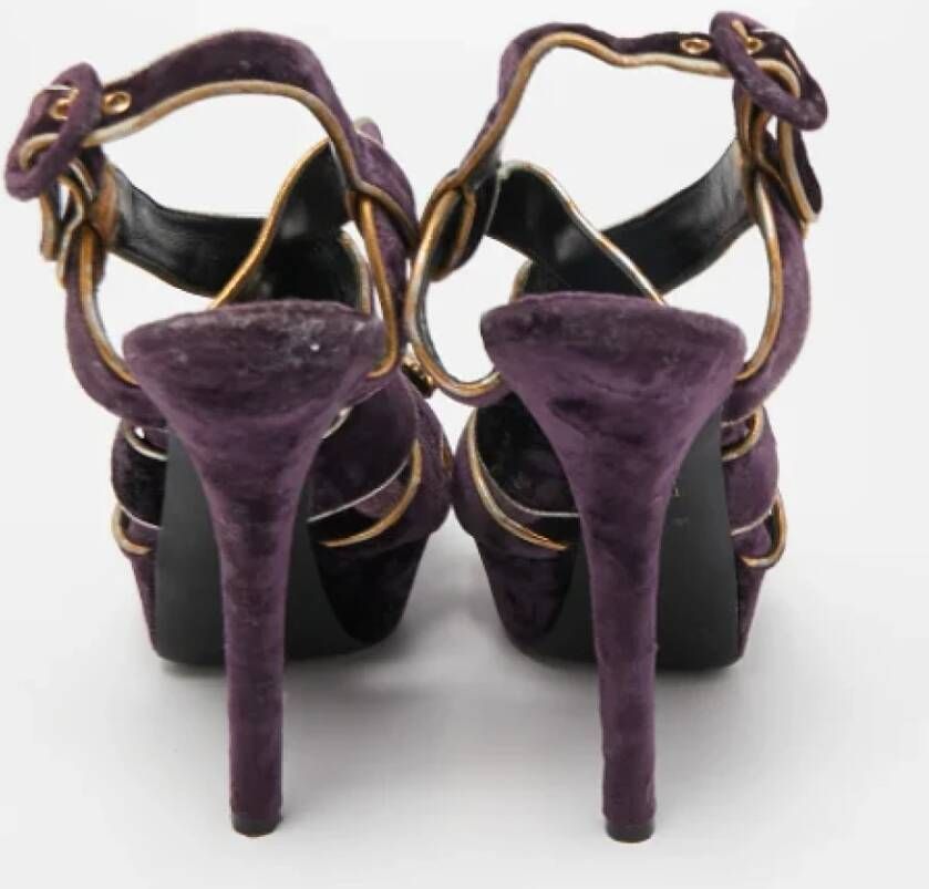 Dolce & Gabbana Pre-owned Leather sandals Purple Dames