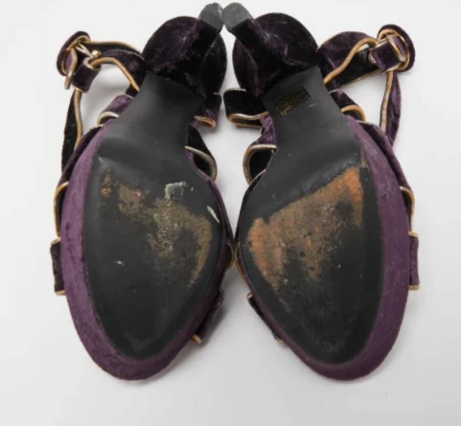 Dolce & Gabbana Pre-owned Leather sandals Purple Dames