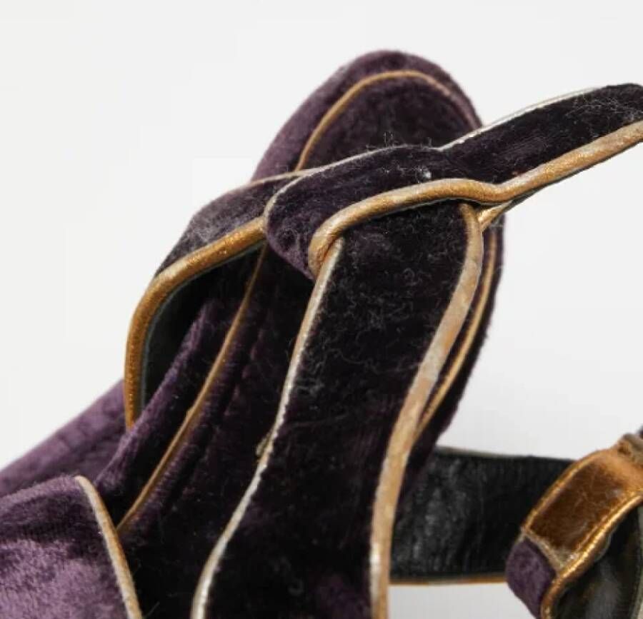 Dolce & Gabbana Pre-owned Leather sandals Purple Dames
