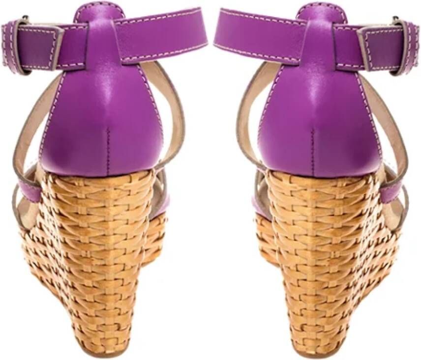 Dolce & Gabbana Pre-owned Leather sandals Purple Dames