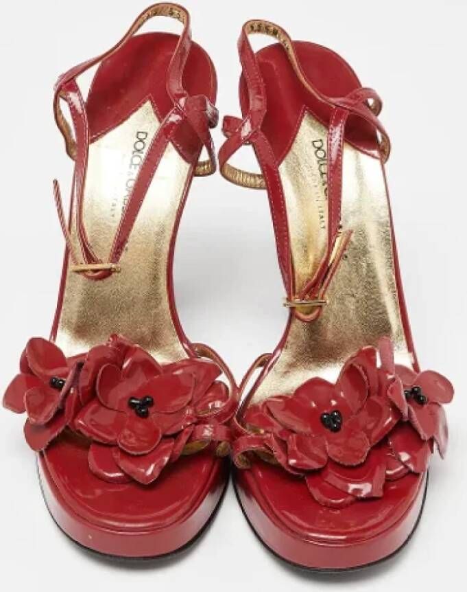 Dolce & Gabbana Pre-owned Leather sandals Red Dames