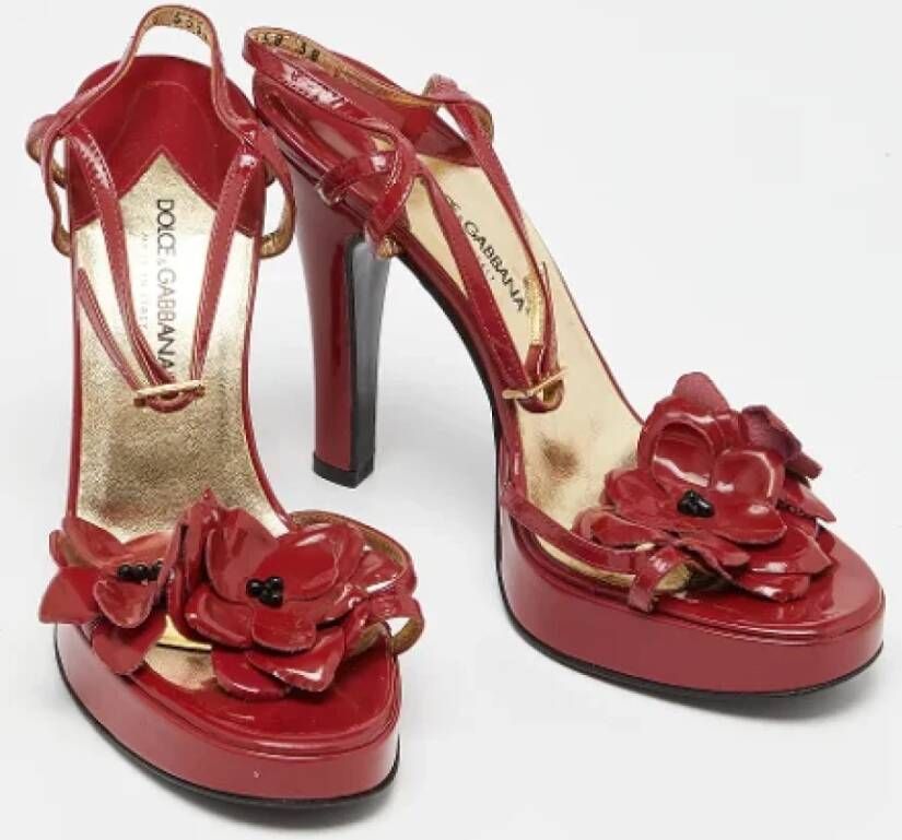 Dolce & Gabbana Pre-owned Leather sandals Red Dames