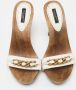 Dolce & Gabbana Pre-owned Leather sandals White Dames - Thumbnail 3