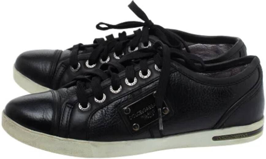Dolce & Gabbana Pre-owned Leather sneakers Black Dames