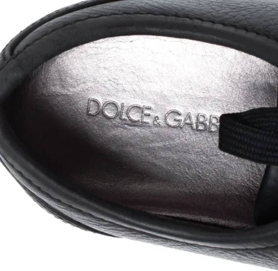 Dolce & Gabbana Pre-owned Leather sneakers Black Dames