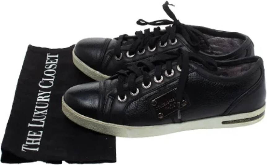 Dolce & Gabbana Pre-owned Leather sneakers Black Dames