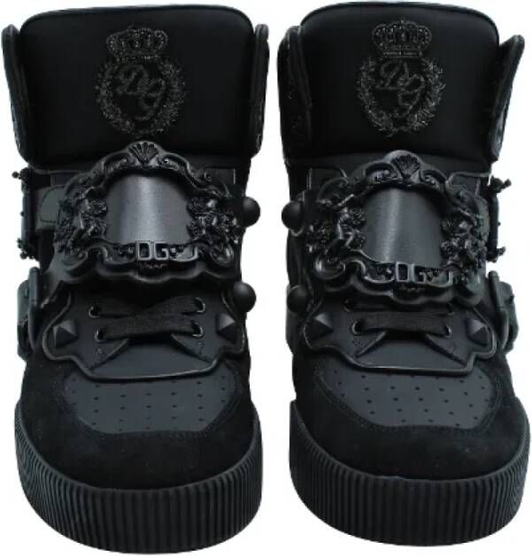 Dolce & Gabbana Pre-owned Leather sneakers Black Dames