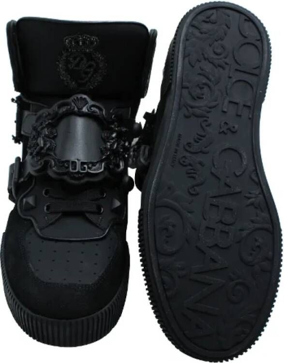 Dolce & Gabbana Pre-owned Leather sneakers Black Dames