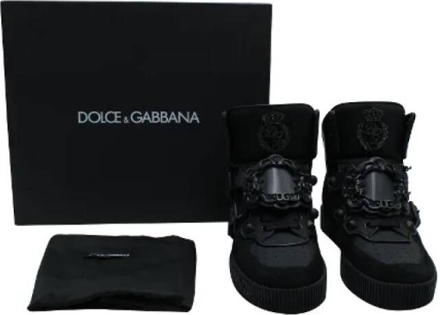 Dolce & Gabbana Pre-owned Leather sneakers Black Dames