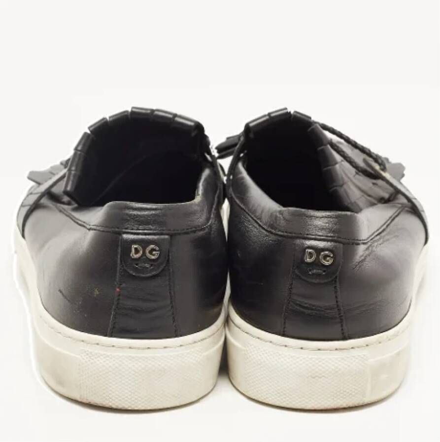 Dolce & Gabbana Pre-owned Leather sneakers Black Dames