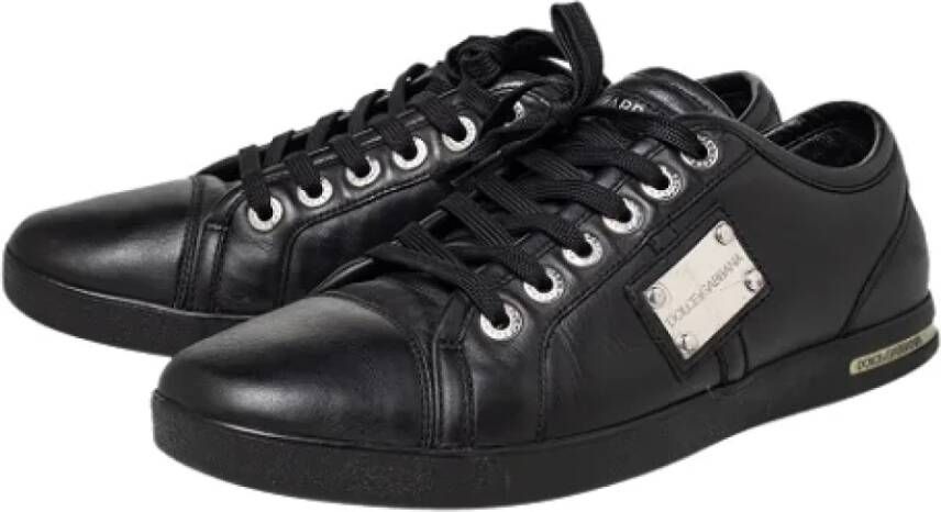 Dolce & Gabbana Pre-owned Leather sneakers Black Dames