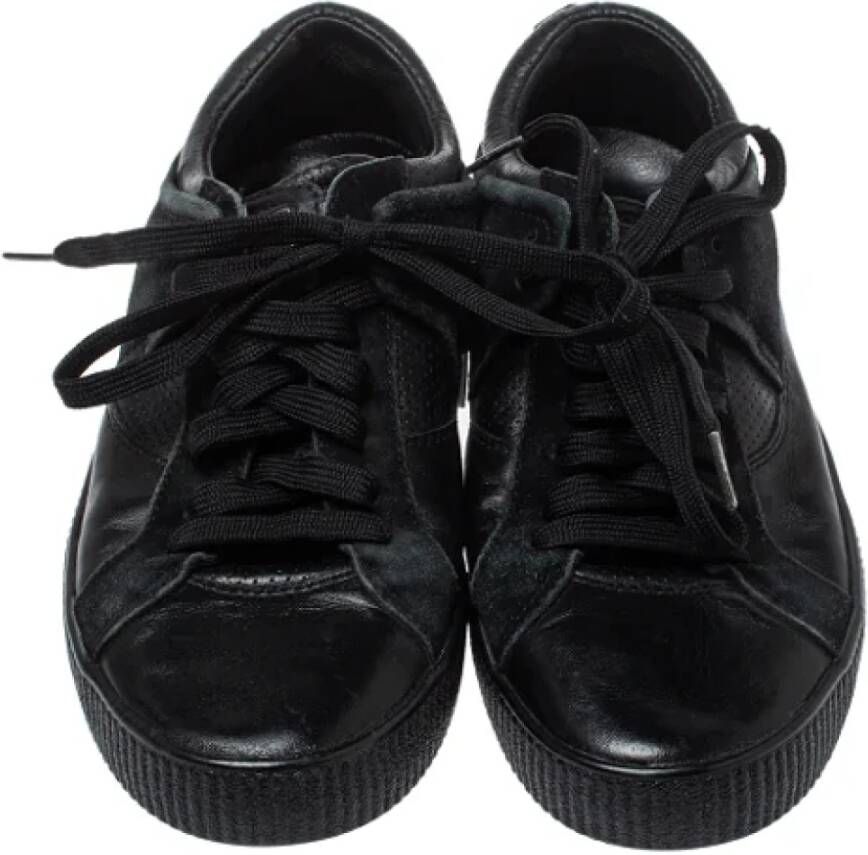 Dolce & Gabbana Pre-owned Leather sneakers Black Dames