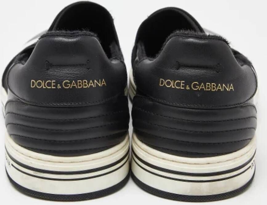 Dolce & Gabbana Pre-owned Leather sneakers Black Heren