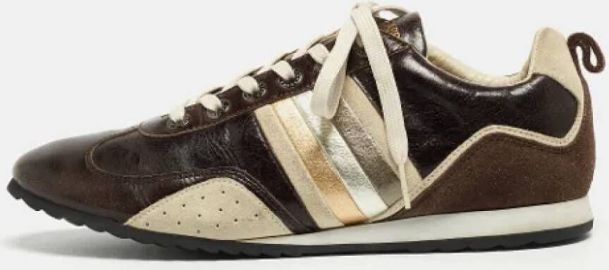 Dolce & Gabbana Pre-owned Leather sneakers Brown Dames