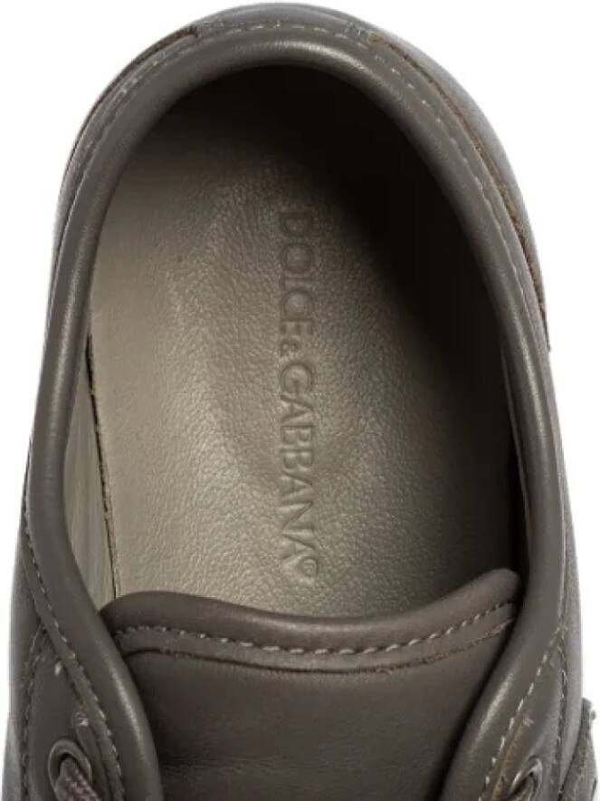 Dolce & Gabbana Pre-owned Leather sneakers Gray Dames