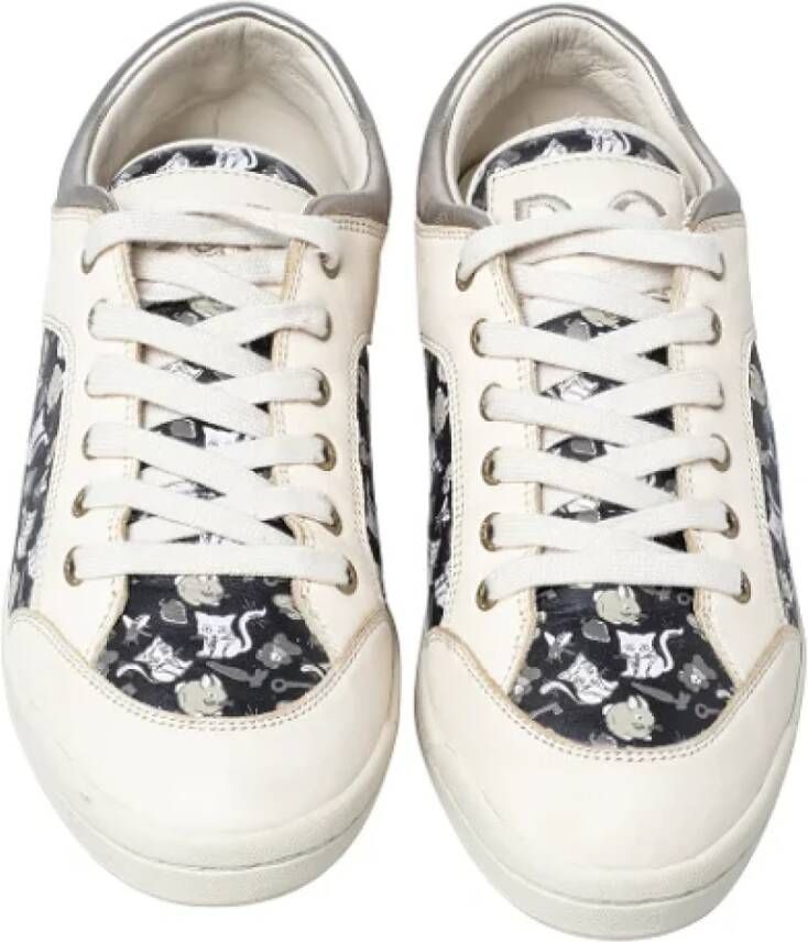 Dolce & Gabbana Pre-owned Leather sneakers White Dames